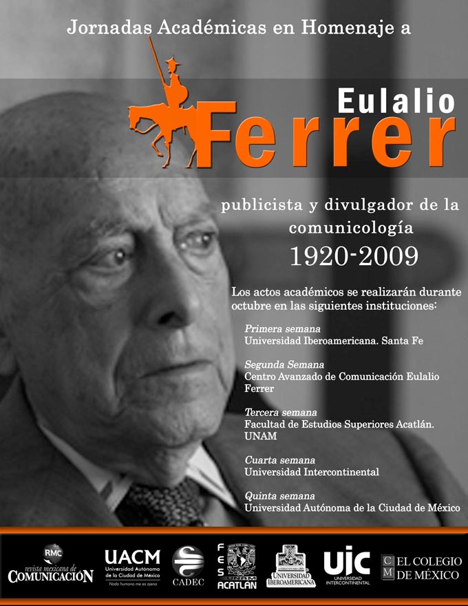 2009-09-16. Cartel invitacion homenaje Eulalio Ferrer