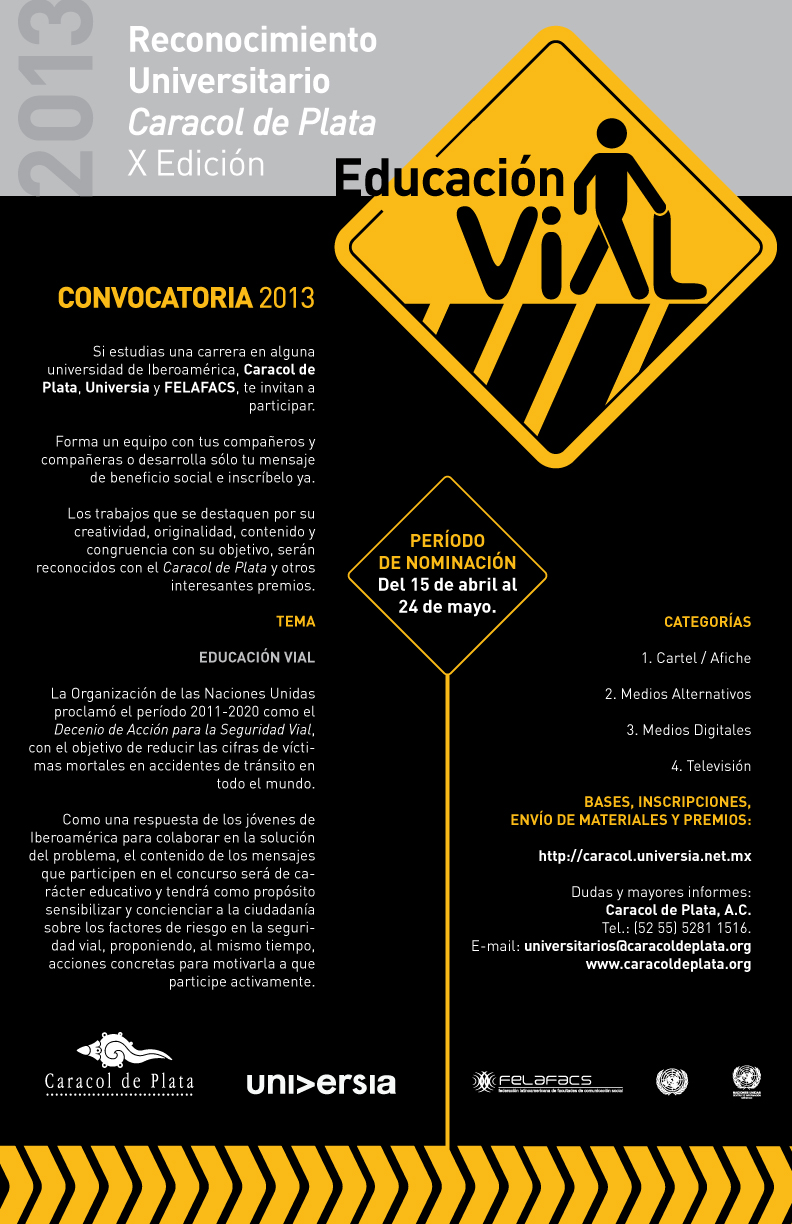 Cartel Convocatoria Rec. Univ. Caracol de Plata 2013